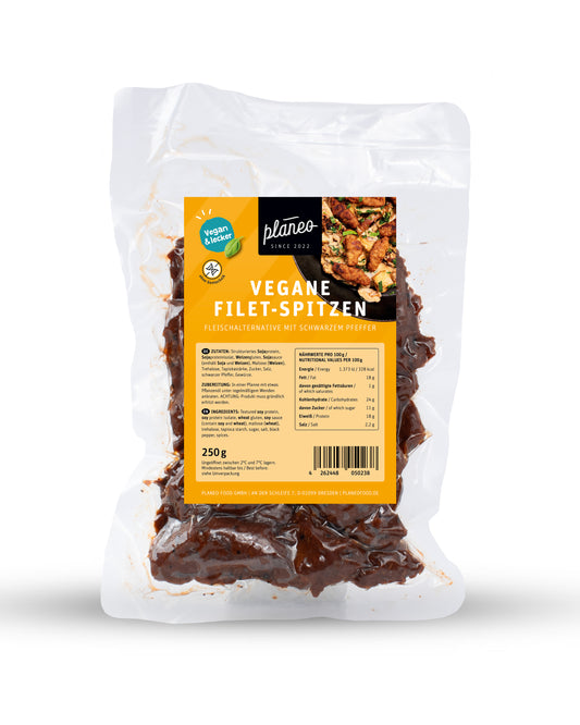 Du bist auf der Suche nach etwas ganz Besonderem? Dann hol die jetzt die Veganen Filet-Spitzen von planeo!