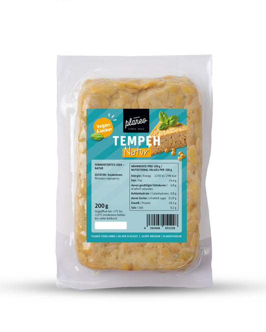 Fermentierter Soja als leckerer Tempeh natur - nur bei planeo kaufen!