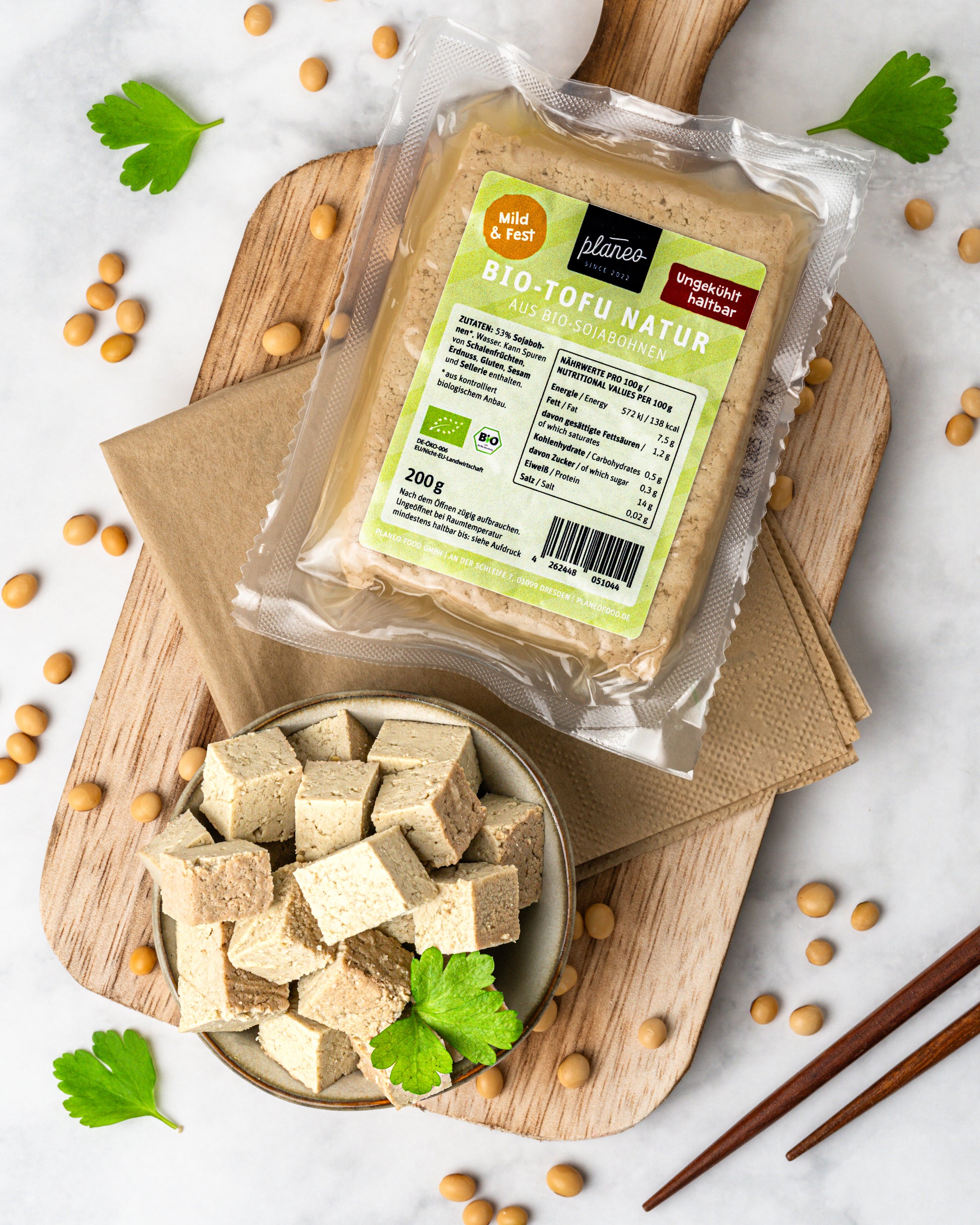 Der BIO Tofu Natur 200g von planeo ist ungekühlt lange lagerfähig und schmeckt einfach nur toll!