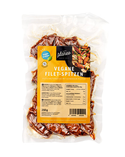 Du bist auf der Suche nach etwas ganz Besonderem? Dann hol die jetzt die Veganen Filet-Spitzen von planeo!