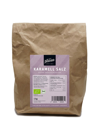 planeo - BIO Vegane Bruchschokolade - Karamell Salz