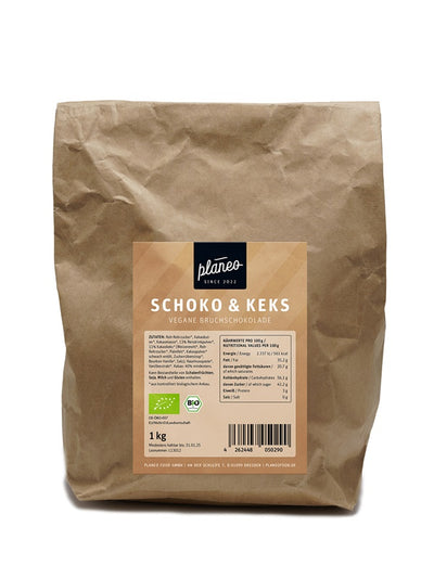 planeo - BIO Vegane Bruchschokolade - Schoko & Keks