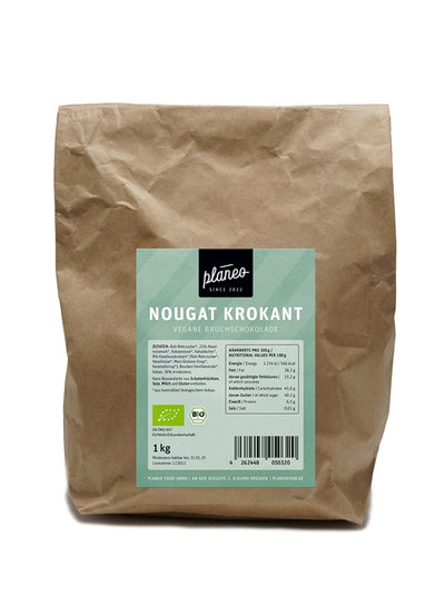 planeo - BIO Vegane Bruchschokolade - Nougat Krokant