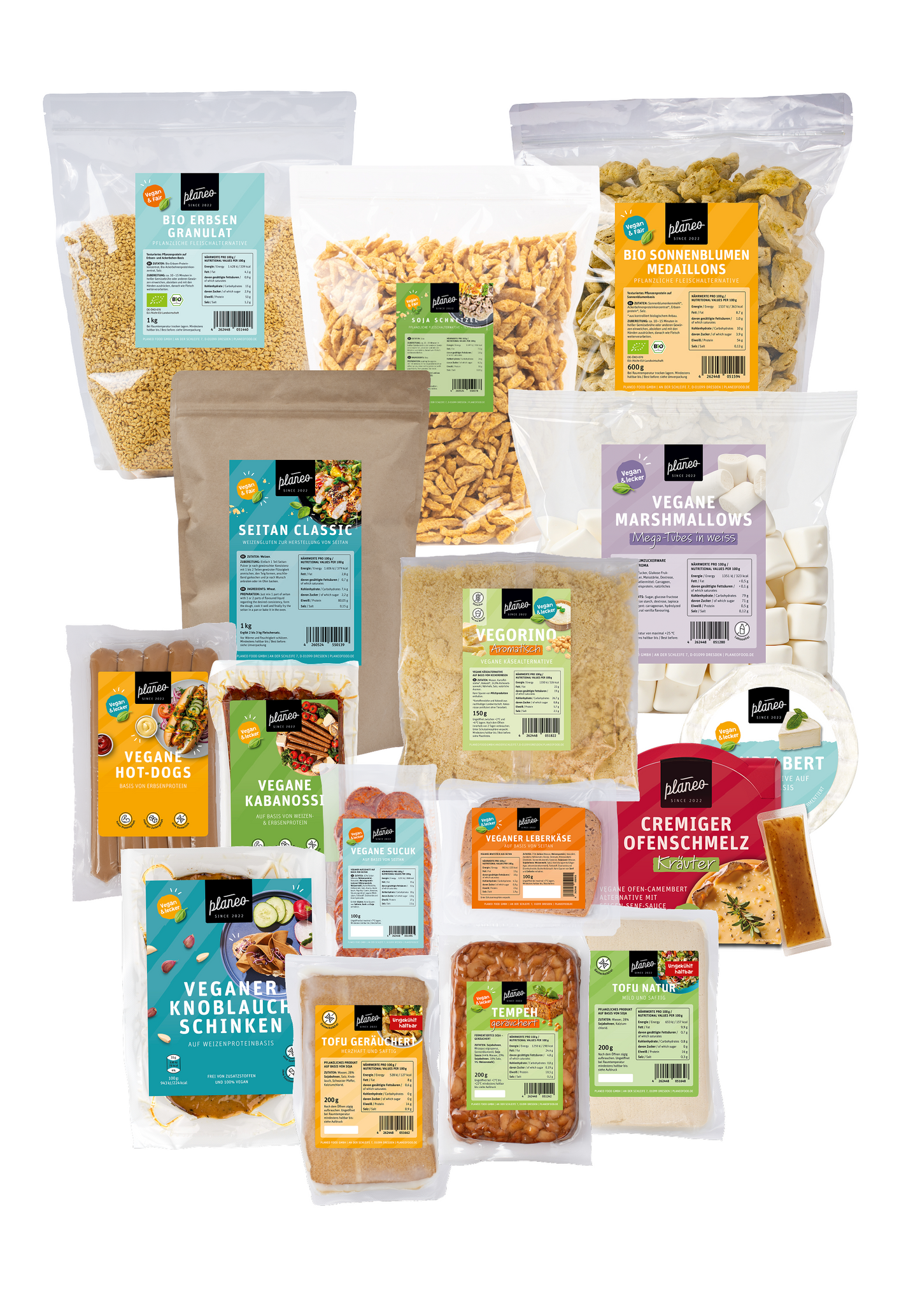 Wir helfen Dir mit unserem Einstiegs-Bundle und haben aus unseren veganen Fleisch-, Wurst- und Käsealternativen, Trockenprodukten und veganen Süßigkeiten die beliebtesten Produkte zusammengestellt.