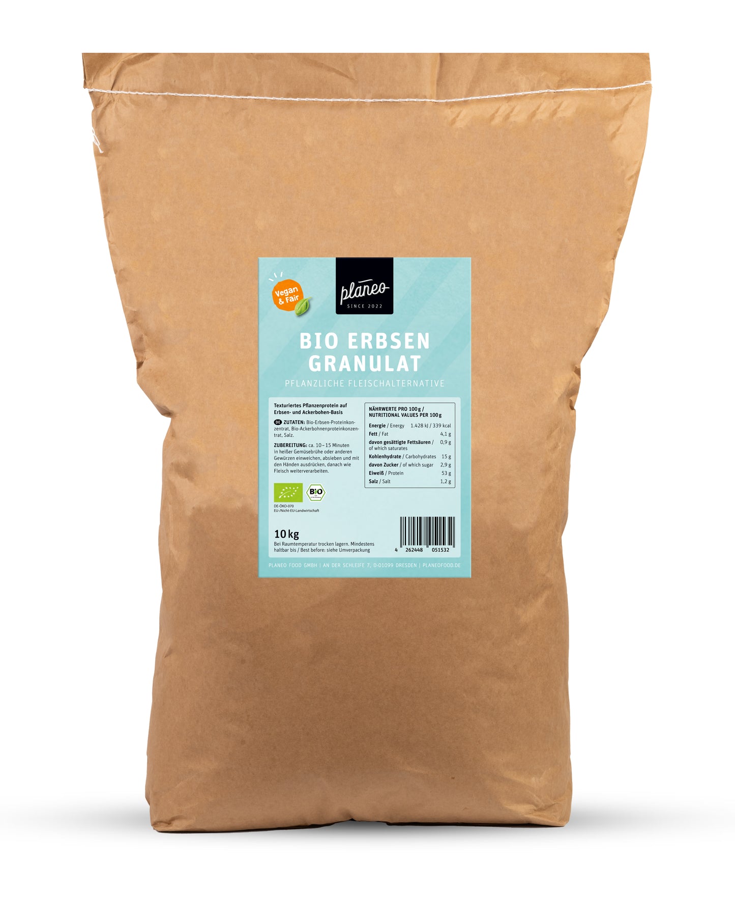 planeo - BIO Erbsen Granulat 10kg