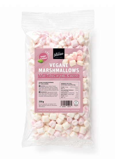 planeo - Vegane Marshmallows - Mini pink & weiss 250g