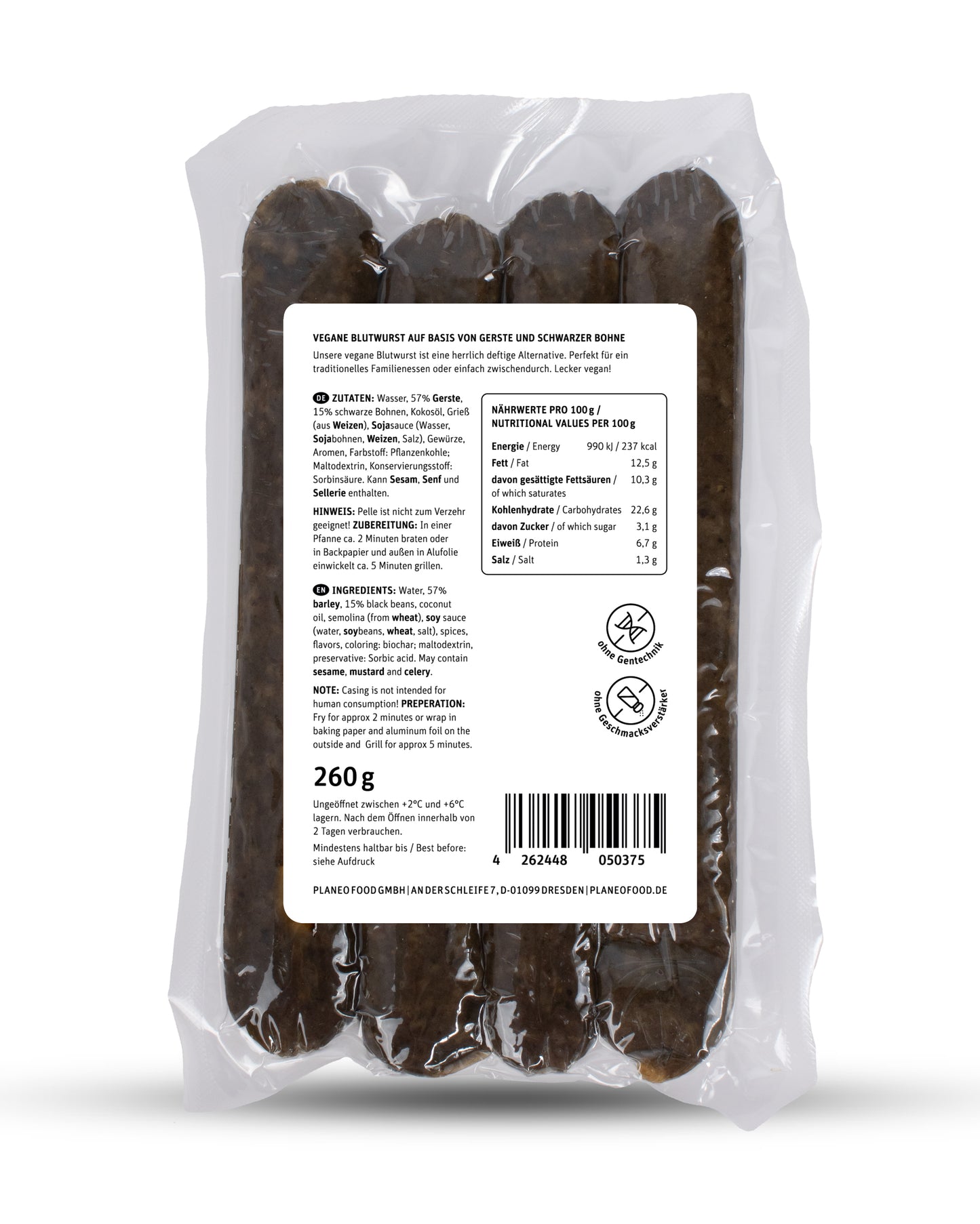 planeo - Vegane Blutwurst