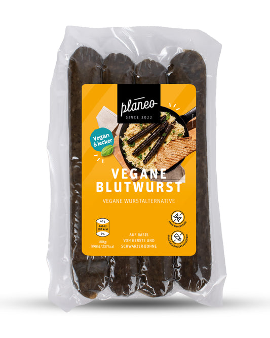 Vegane Blutwurst auf Bohnenbasis lecker und günstig bei planeo kaufen. 