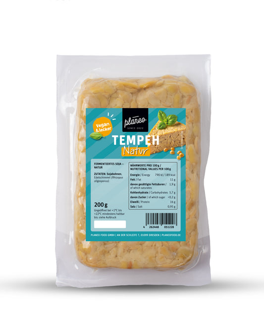 Fermentierter Soja als leckerer Tempeh natur - nur bei planeo kaufen!